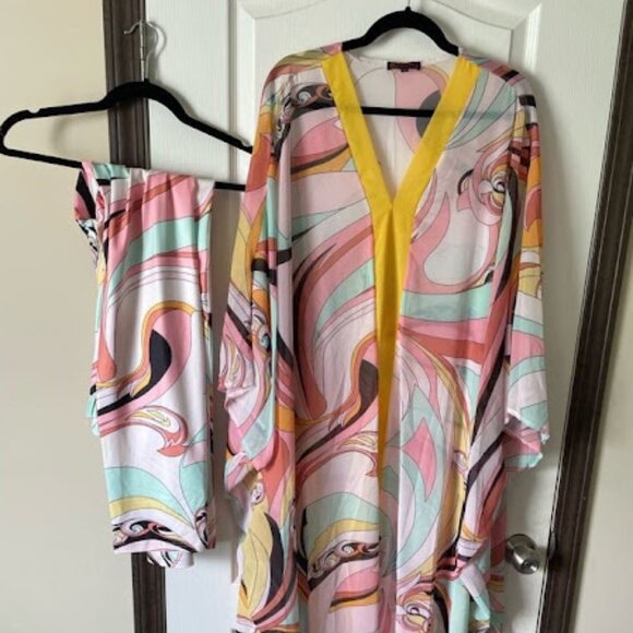 DivAbby | Rich Queen Vibes 2pc Kaftan Top/Pant Set | Multi-Color | Size L | NWOT - Picture 4 of 7